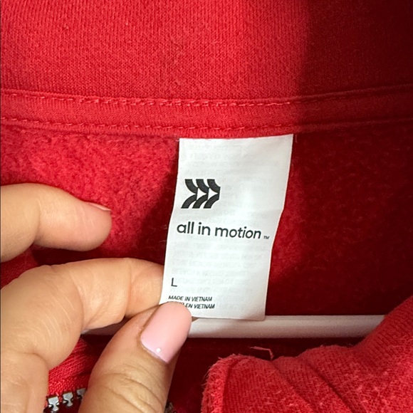 All in Motion Red Cowl Neck Sweater - Picture 3 of 4